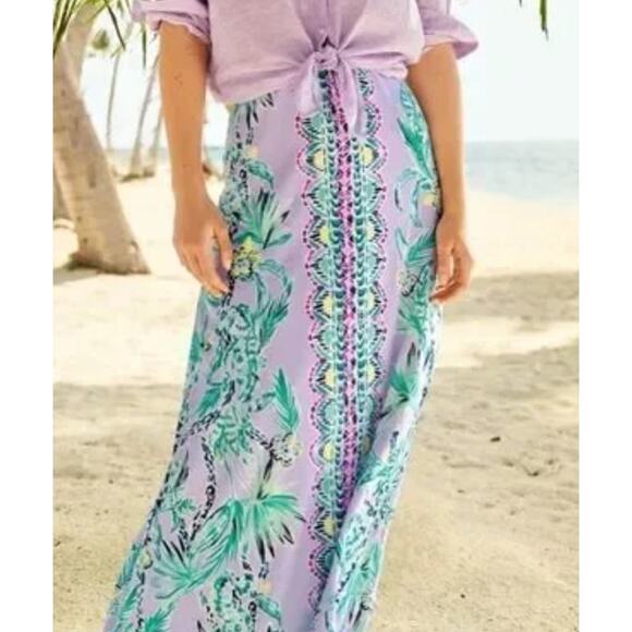 Lilly Pulitzer Stretch Suri Maxi Skirt Airy Resort Vacation Summer Women's XS - Picture 1 of 10